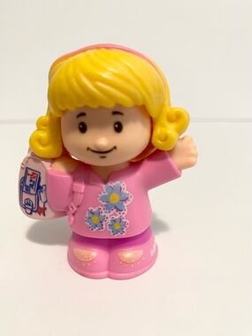 Little People School Girl Pink Dollhouse Figure Fisher Price Toy Doll 4/$20 🛑